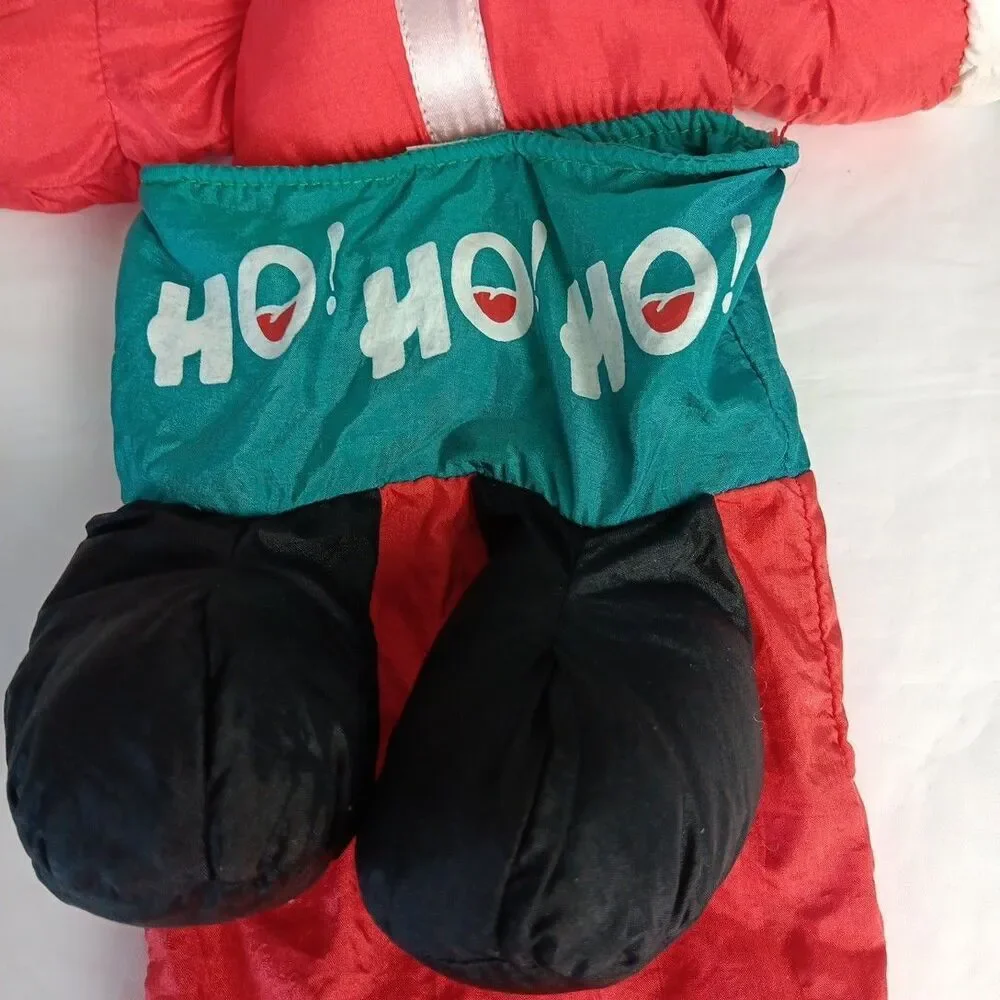 Fiesta 1989 Santa Claus Christmas Stocking Puffy Style Nylon Plush Stuffed 22in